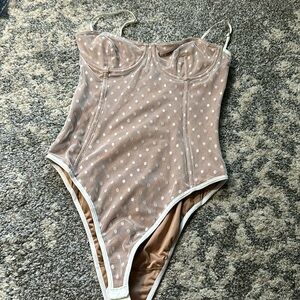 White fox boutique corset bodysuit